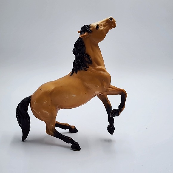Vintage 70's Breyer Horse 87 Traditional Diablo Mustang Buckskin Semi Rearing - Picture 3 of 11
